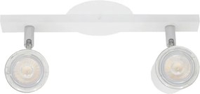 Spot De Sobrepor Duplo Aluminio - BRANCO FOSCO