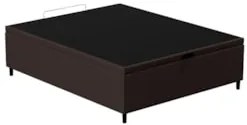 Base para Cama Box Baú Casal 138x188cm Hit Z04 Sintético Marrom - Mpoz