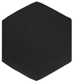 Puff Aramado Hexágono Decorativo Industrial Preto com Suede D03 - D'Rossi - Preto