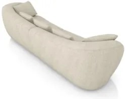Sofá 3 Lugares 272cm Orgânico Pé Madeira Yume Linho Off White Z55 - Mp