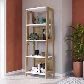 Estante Trend com 05 Prateleiras Hanover e Off White - D'Rossi