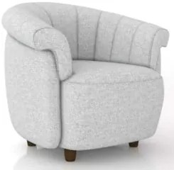 Poltrona Sala de Estar Pé Madeira Lykan Linho Cinza Z32     - Mpozenat