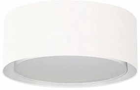 Plafon Duplo Cilíndrico Md-3036 Cúpula em Tecido 50x25cm Branco - Bivolt