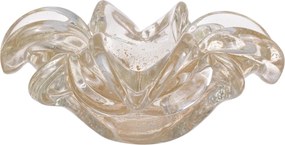 Centro de Mesa em Murano Aspende C/ Ouro - Cristal Transparente  Cristal Transparente