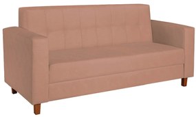 Sofá 2 Lugares Denver Suede Rosê - ADJ Decor