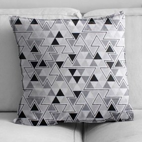 Capa para Almofada Tecido Estampado Triângulo Preto e Branco D96 42x42 cm - D'Rossi