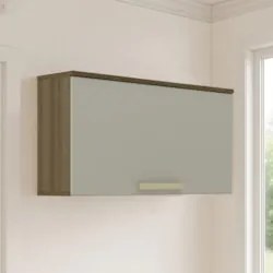 Armário de Cozinha 80cm Com 1 Porta Nádia Mocca/Avelã L01 - Mpozenato