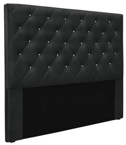 Cabeceira Cama Box Casal 140 cm Tania Veludo S04 - D'Rossi - Preto