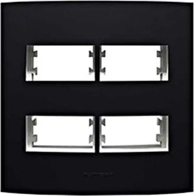 Placa 4x4 4 Módulos Distanciados Preto Inova Pro Class