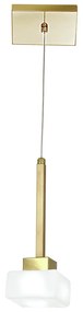 Pendente Cubo Flat Led Integrado 5,5W 2700K 8X8X23Cm Metal E Vidro |Ol... (GRAFITE, 110V)