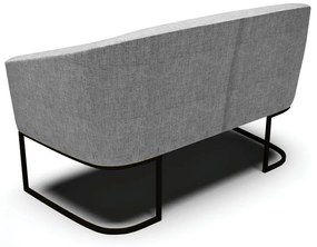 Sofá 2 Lugares Namoradeira Industrial Preto Stella Linho D03 - D'Rossi - A26 Gafite