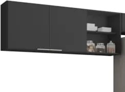 Armário de Cozinha CP03 Para Pia 150cm Pérola Z34 Preto     - Mpozenat