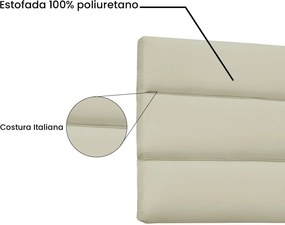 Painel La Italiana Para Cama Box Casal 140 cm Corino S04 - D'Rossi  - Bege