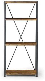 Estante Baviera com 3 Prateleiras Grafite/Rustic Brown G54 - Gran Belo