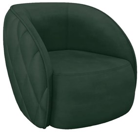 Poltrona Decorativa Clarke Veludo Verde G45 - Gran Belo