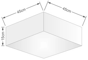 Plafon Para Sala Quadrado SL-3051 Cúpula Cor Branco