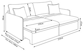 Sofá Reclinável e Retrátil Gandalf Bipartido 254cm Caixa Zero com Almofadas Veludo Azul G33 - Gran Belo