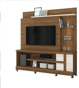 Home Theater Maxim MDP Porta 2 Prateleiras Iluminação LED até 55 Naturale/OffWhite G97 - Gran Belo