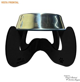 Comedouro Elevado Para Pets B600 Preto - Sheep Estofados - Preto