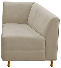 Recamier Valéria 140cm Lado Direito Suede Bege - ADJ Decor
