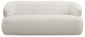 Sofá Decorativo 2 Lugares Charlote 180cm Sala de Estar Pés em Madeira Bouclê Off White G88 - Gran Belo