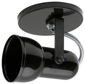 Spot B1 Simples Copinho Para 1x E27 Led Bulbo Preto - Bivolt