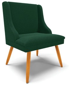 Cadeira Sala de Jantar Pé Palito Castanho Liz Bouclê D03 - D'Rossi - Verde