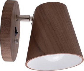 Arandela Madeira Nogueira Conica