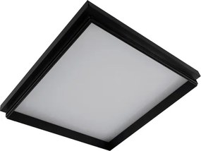 Plafon Led De Embutir Retangular Preto 25,2w 3000k Imo