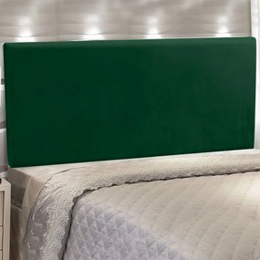 Cabeceira Painel Clean para Cama Box Casal 140 cm Suede M11- D'Rossi - Verde