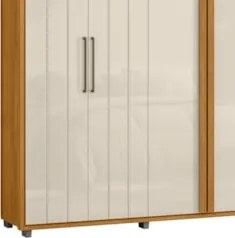 Guarda Roupa Casal 250cm Com 6 Portas Vibe Off/Cinamomo Z10 - Mpozenat