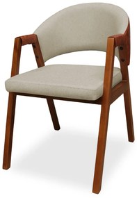 Poltrona Decorativa Suellen Linho Areia