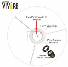 Cúpula em tecido cone abajur luminária cp-2004 14/08x13cm branco