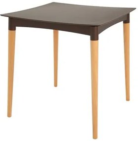 Mesa Tramontina Diana 70 cm em Polipropileno Marrom com Pernas de Madeira