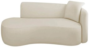 Divã Recamier Suíça Curvo Sala Recepção 150cm Lado Esquerdo Linho