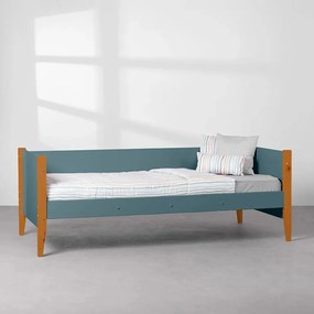 Cama Sofá Noah com Pés Mel –  Azul Fosco