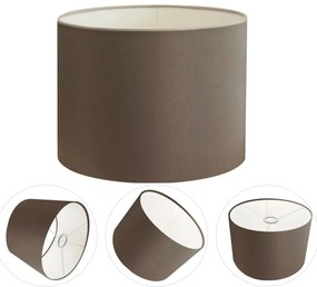 Cúpula Abajur Cilíndrica Cp-8011 Ø30x21cm Cáqui