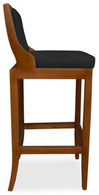 Kit 2 Banquetas Decorativa Josi Veludo Preto