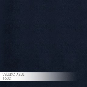 Puff Decorativo Base Gold Elsa Veludo Azul G41 - Gran Belo