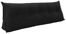 Kit Almofada Mel 1,60 + 2 Almofadas 40x40 Suede Preto