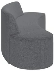 Sofá 3 Lugares para Sala de Estar Living 210cm Koane D06 Bouclê Cinza