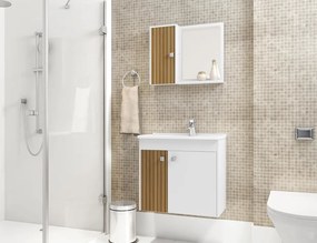 Conjunto Para Banheiro Munique Branco Ripado – Bechara Móveis