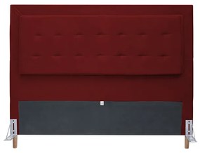 Cabeceira Cama Box Casal 140cm Paris Suede Bordô - Sheep Estofados - Vermelho escuro