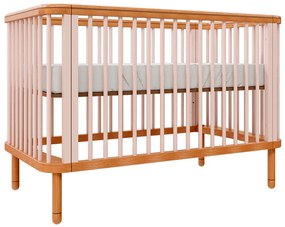 Berço Evolutivo Joy 3 em 1 Pés Madeira - Rosa Old