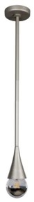 Pendente Jazz Single Rígido Haste Fixa 50Cm Ø11X50Cm 1Xe27 - Usina 520... (BT - Branco Texturizado)