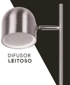 Luminaria Desklight Ø16X45,5X23,5Cm Led 8W 2800K-6500K - Usb - Alumini... (Cinza)