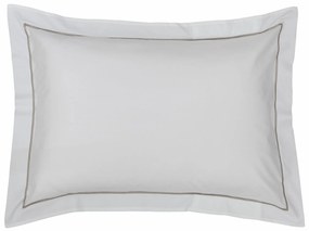 Jogo 2 Fronhas Kacyumara 200 Fios Festone Classico 50x70cm Branco e Fend