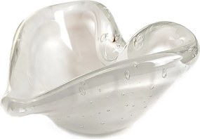 Coração Porta Objetos em Murano - Quartzo Pérola  Quartzo Pérola