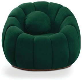 Poltrona Decorativa Orgânica Giratória Cloud Bouclê E03 - D'Rossi - Verde