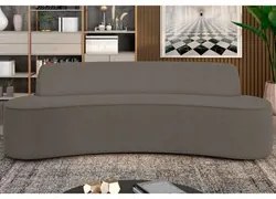 Sofá 5 Lugares para Sala de Estar Living 280cm Koane D06 Bouclê Castor